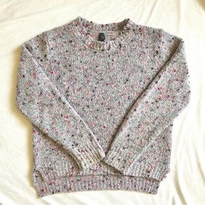 Alya Knit Sweater Gray, Pink and Purple